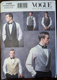 an image of mens vests and bow ties on the cover of a magazine