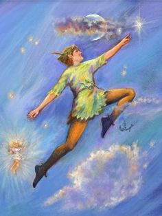 size: 12x9in Giclee Print: Peter Pan by Judy Mastrangelo : Artists Peter Pan Wallpaper, Peter Pan And Tinkerbell, Creation Photo, Lost In The Woods, Gothic Art, Fantasy Artwork, Peter Pan, Mural Wallpaper, High Quality Art Prints