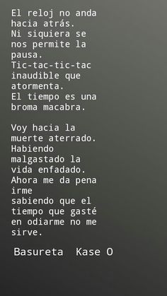 the text is written in spanish on a black and white background with an orange border