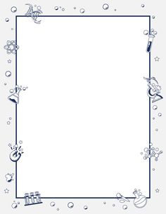 a square frame with christmas decorations and presents on it, as well as an empty space for