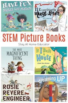 Steam Picture Books, Makerspace Activities, Stem Books For Kids, Books For Toddlers, Stem Books, Steam Ideas, Stem Classes, Preschool Stem, Stem Ideas