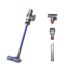 three different types of vacuum cleaners on a white background