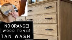 there is no orange wood tones on this dresser and it's not hard to tell