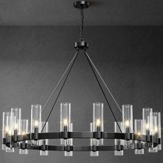 Dhmendar 16 - Light 48'' Glass LED Wagon Wheel Chandelier Wheel Chandelier, Wagon Wheel Chandelier, Linear Chandelier, Wagon Wheel, Lighting Products, Gracie Oaks, Wheel, Ceiling Lights, Led