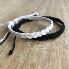 "These lovely bracelets are made with hemp cord. Designed for couples. The \"Hers\" bracelet closes to around 6.5\". It opens to around 9\" inches. The \"His\" bracelet closes to around 7\". It opens to around 10\" inches." Diy Bracelets For Boyfriend, Couples Jewelry Bracelets, Matching Couple Bracelets, Braided Bracelet Diy, Gelang Manik-manik, Elegant Crochet, Bracelet Couple, Hemp Bracelets, Wrist Bracelet