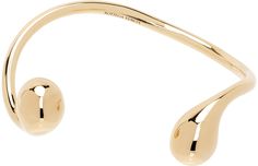 Sculptural open cuff bracelet in 18k gold-plated sterling silver. · Full hallmarking at inner cuff · D2.5 Supplier color: Yellow gold Open Cuff Bracelet, Pretty Jewellery, Gold Plated Sterling Silver, Womens Jewelry Bracelets, Bottega Veneta, Cuff Bracelet, Gold Bracelet, Jewelry Bracelets, 18k Gold