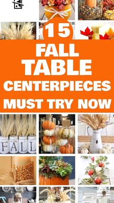 Easy Fall Table Centerpieces, Pumpkin Candle Centerpiece, Table Centerpiece Ideas, Fall Dining Table, Personalized Centerpieces, Branch Centerpieces