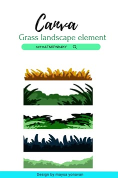 the grass landscape element is shown in three different colors