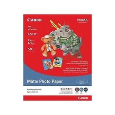 the canon mattte photo paper is shown