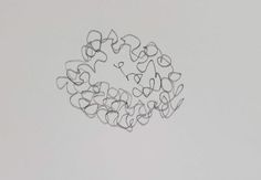 a drawing of hearts arranged in the shape of a wreath on a white background with space for text