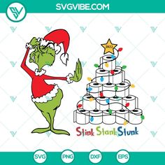 Grinch Toilet Paper, Grinch Toilet, Toilet Paper Christmas Tree, Toilet Paper Christmas, Disney Characters Signatures, Stink Stank Stunk, Christmas Toilet Paper, Svg Grinch, Christmas Tree Svg