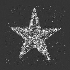 a white star on a black background