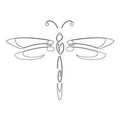 a black and white drawing of a dragonfly on a gray background with the word love written across it