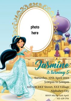 the princess and the frog birthday party poster