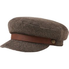 Casual Brown Brimmed Beret, Casual Adjustable Wool Cloche Hat, Casual Adjustable Brimmed Beret, Fitted Brown Flat Cap, Brown Fitted Flat Cap, Brown Flat Cap One Size Fits Most, Brown Flat Cap, One Size Fits Most, Casual Brown Adjustable Mini Hat, Casual Brown Boater Hat