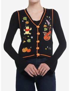 Tigger And Piglet, Halloween Knit, Pooh Halloween, Winnie The Pooh Halloween, Winnie The Pooh Cartoon, 2024 Wishlist, Argyle Sweater Vest, Disney Halloween Costumes, Girls Sweater