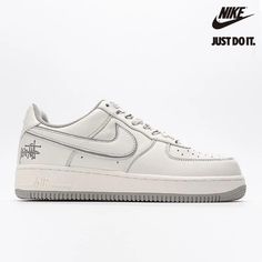 Stussy x Nike Air Force 1 07 Low White Light Grey-UN1815-802-Sale Online Stussy X Nike Shoes, Buty Nike Air Force, Shoe Png Aesthetic, Nike Air Force 3, Nike X Stussy Shoes, Nike Air Force 1 Grey, Stussy Air Force, Nike White Shoes, Grey Air Force 1