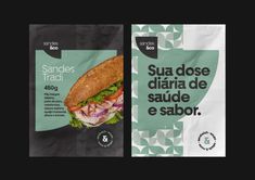 a sandwich wrapper is shown with the words sua dos diaria de saude e sabor