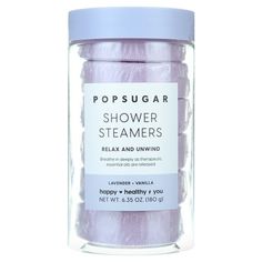 Introducing the newest addition to the POPSUGAR brand - Lavender and Vanilla Shower Steamers! Transform your daily shower routine into a calming oasis with our all-natural, aromatic lavender and vanilla steamers. Simply place a steamer in the corner of your shower and let the relaxing scent of lavender and the comforting aroma of vanilla fill the air, helping to soothe your senses and calm your mind. Made with premium quality essential oils, our shower steamers are gentle on skin and perfect for Lavender Shower Routine, Essential Oil Shower Steamers, Lavender Body Care, Lavender Shower Steamers, Lavender Bath Soak, Magnesium Bath, Lavender And Vanilla, Lavender Products, Shower Essentials