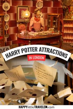 harry potter attraction in london with lots of letters