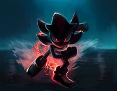 an image of a cartoon character running through the air with fire and ice in his hands