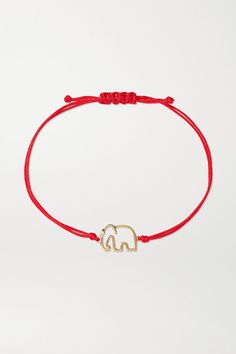 Yvonne Léon's bracelet is discreetly packed with symbolic meaning. Designed with a red cord - said to shield negative energy - this handmade style is strung with an 18-karat gold elephant that represents wisdom, power and strength and has a dainty diamond for an eye. Make it your everyday signature. Wear it with: Frankie Shop Blazer, Citizens of Humanity Jeans, The Row Tank. -- Diamonds, total weight: 0.01-carats - Adjustable slider fastening - NET-A-PORTER is a certified member of the Responsib Frankie Shop Blazer, Gold Elephant, Frankie Shop, Fine Jewelry Bracelets, Gold Silk, Citizens Of Humanity Jeans, Eye Make, Citizens Of Humanity, Handmade Fashion