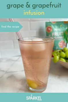 grape and grapefruit infusion recipe with text overlay