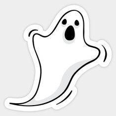 a ghost sticker on a white background