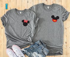 Mickey And Minnie Mouse Valentine Matching Couples Custom T-shirt Disney Honeymoon Shirts, Couples Disney Shirts, Minnie Shirts, Michey Mouse, Couples Disney, Disney Anniversary, Disney Honeymoon, Disney Family Vacation Shirts, Disney Couple