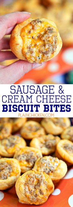 sausage and cream cheese biscuit bites