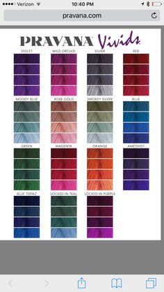 Pravana Vivids Violet, Taurus Hair Color, Blue Hair Formula, Pravana Vivids Color Chart, Pravana Color Formulas, Pravana Hair Color Chart Chromasilk, Pravana Color Chart, Pravana Purple