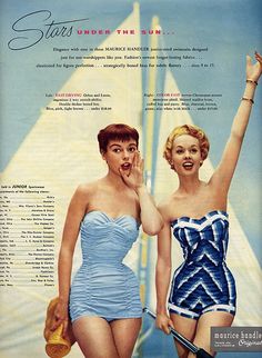 Swimsuit Inspiration, Blue Bathing Suit, Swimsuit Design, Vintage Vogue