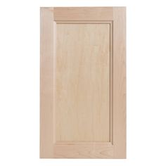 a wooden door with no glass on the front and side paneled in light wood