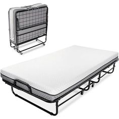 a bed with a mattress attached to it