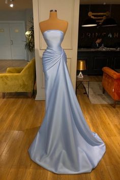 Graduation Dresses Long, Prom Dresses Long Blue, Robes Glamour, Robes D'occasion, Prom Dresses 2020, Dress With Pleats, Mermaid Bridesmaid Dresses, Graduation Dresses, Prom Dresses Sleeveless