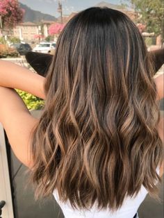 Demi Permanent Hair Color, Straight Hair Highlights, Golden Brunette, Rambut Brunette, Black Hair Balayage, Demi Permanent, Balayage Hair Dark