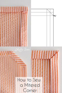 how to sew a striped corner