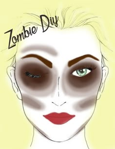 Easy Undead Halloween DIY Costumes & Make-up | Now thats Peachy Easy Halloween Zombie Makeup, Women Zombie Makeup, Womens Zombie Makeup, Woman Zombie Makeup, Zombie Face Makeup Halloween, Zombie Make Up For Women, Undead Makeup Halloween, Zombie Prom Costume, Halloween Makeup Looks Easy Zombie