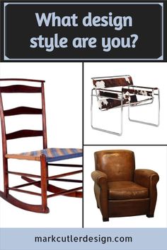 a rocking chair with the words what design style are you?