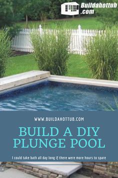 an advertisement for build a diy cocktail pool