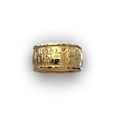 Gold Ring in Ancient Roman Style - Oltremare Gioielli Mens Jewelry Rings Gold, Italian Engagement Ring, Mens Jewelry Rings, Tiny Engagement Rings, Jewelry Rings Gold, Mens Gold Band, Aquamarine Gold Ring, Ancient Roman Art, Italian Gold Jewelry