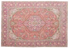 6' X 9' Vintage Persian Rug, Pink - Hans - Revival™ Pink Persian Rug Wallpaper, Persian Rug Macbook Wallpaper, Dusty Pink Rug, Persian Rug Pink, Persian Rug Desktop Wallpaper, Persian Rug Wallpaper, Sleeping Beauty Cottage, Pink And Green Rug, Color Palette Dark