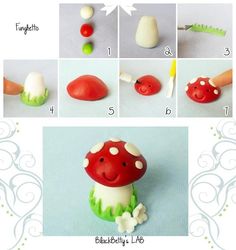 step by step instructions on how to make polymer mushrooms