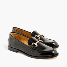 Classic And Elegant The Perfect Work Shoe Never Worn Nwt Gold Hardware Penny Loafers For Women Outfits, Gold Loafers, Classic Loafers, Black Leather Loafers, Most Comfortable Shoes, Jcrew Women, Boots Knee, J Crew Factory, Thigh High Boots