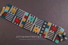 the beaded bracelet has been made with beads