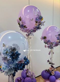 balloons, flowers and butterflies are on display