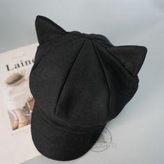 Personalized Cat Ear Octagonal Caps for Women ✿Size: 56-58cm ✿Material: Polyester and cotton -High quality: lovely hand woven hat made of high quality polyester and cotton, making the hat soft and comfortable. It is comfortable and skin friendly for everyday wear. -Great accessories-suitable for daily wear, travel, shopping, photography. Foldable and packable, ready to carry. -Fashion: Our fashionable knitted hats use flower patterns, hollow hats, striped knitted hats and crochet knitting to make you more attractive. There is always an option for you. ✨This bucket hat can be used as a daily hat or a party dress. It is suitable for Halloween, Thanksgiving, Christmas, New Year, holidays, birthdays and other holidays. ✈️For shpping For most countries, it will arrive in 15-25 days. ✉After sale Cute Black Hat, Messenger Hat, Goth Hat, Cat Ear Hat, Hats Cute, Vintage Black Cat, Gatsby Hat, Hat With Ears, Black Caps