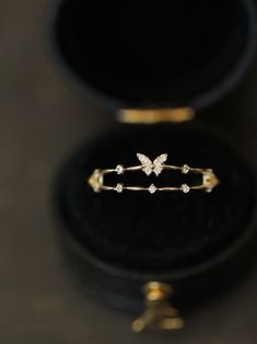 Delicate Butterfly Ring For Promise, Dainty Butterfly Ring For Anniversary, Dainty Butterfly Ring For Wedding, Delicate Butterfly Promise Ring, Elegant Anniversary Rings With Butterfly Charm, Elegant Yellow Gold Butterfly Ring, Gold Fine Jewelry Butterfly Wedding Ring, Butterfly Shaped 14k Gold Wedding Jewelry, 14k Gold Butterfly Jewelry For Wedding