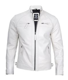 Cafe Racer Leather Jacket For Men
Step into timeless style with our Men’s White Cafe Racer Leather Jacket. Crafted with premium leather, this sleek jacket exudes sophistication and durability. Featuring a quilted pattern for added texture and detail, it effortlessly combines classic design with contemporary flair. Elevate your wardrobe with this versatile piece that effortlessly transitions from day to night, making it a must-have staple for any modern men's wardrobe. Cream Leather Long Sleeve Jacket, Cream Leather Jacket With Long Sleeves, Cream Long Sleeve Leather Jacket, Classic Cream Long Sleeve Leather Jacket, Fitted Cream Leather Outerwear, Classic White Leather Jacket With Long Sleeves, Fitted White Leather Outerwear, White Fitted Leather Outerwear, Classic White Long Sleeve Leather Jacket