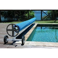 a pool with a roller attached to it